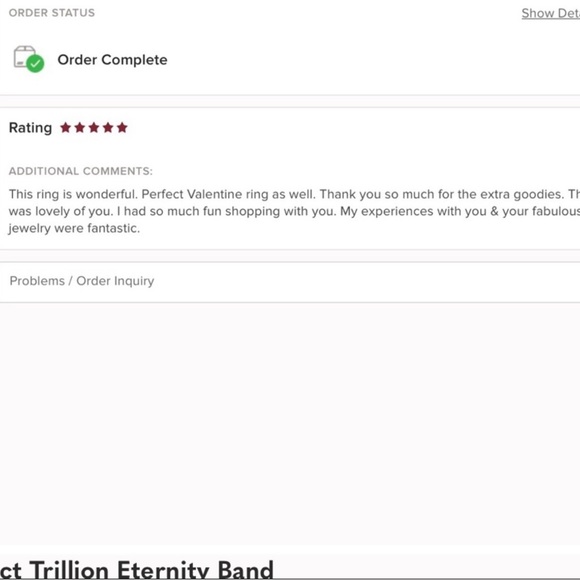 18k 6ct Trillion Eternity Band - Picture 14 of 16